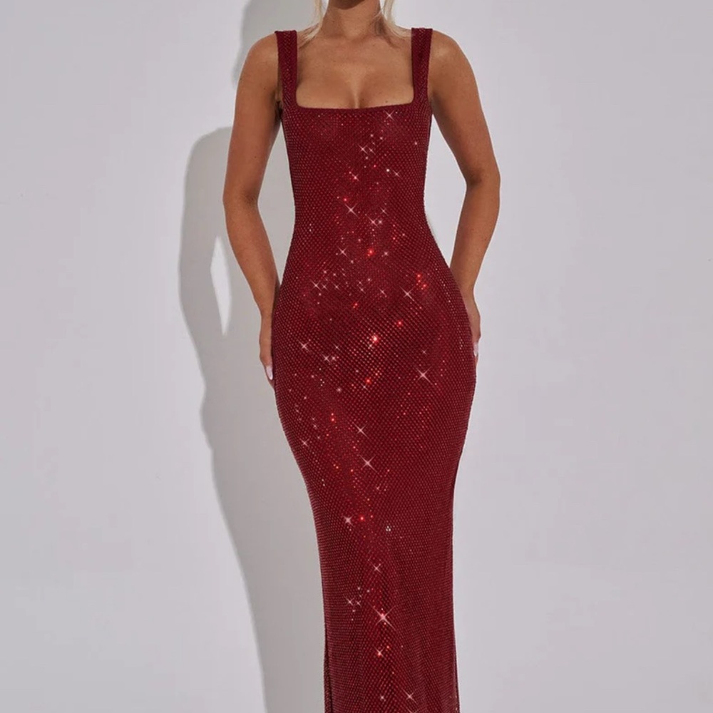 PETRA MAXI DRESS - WINE Sparkle dress